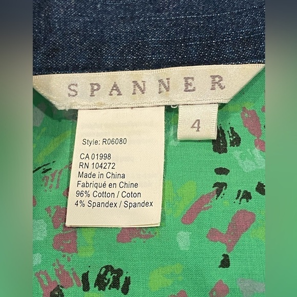 Spanner Jean Jacket Size 4 Embellished With Brooches - Picture 4 of 10